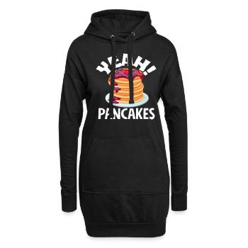 Des crêpes ! aux cerises et myrtilles - Sweat-shirt à capuche long Femme - noir - Devant