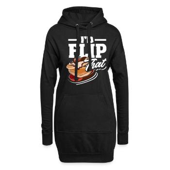 Crêpes, je renverserais cela - Sweat-shirt à capuche long Femme - noir - Devant