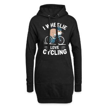 I Wheelie Love Cyclisme Hamster Motif - Sweat-shirt à capuche long Femme - noir - Devant