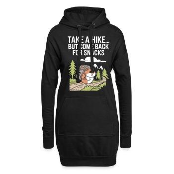 Faire de la randonnée... Mais revenez pour des collations - Sweat-shirt à capuche long Femme - noir - Devant