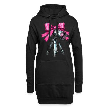 Coquette Bow Télescope Astronomie Système Solaire - Sweat-shirt à capuche long Femme - noir - Devant
