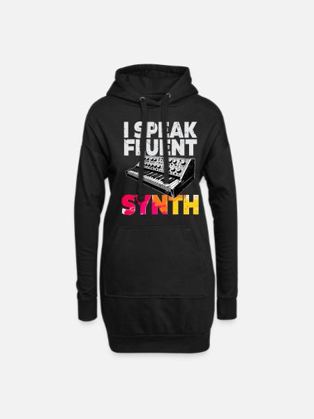 Synthesizer I Speak Fluent Synth - Hoodie-kjole - sort