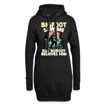 Drôle de Bigfoot m’a vu, mais personne - Sweat-shirt à capuche long Femme - noir - Devant