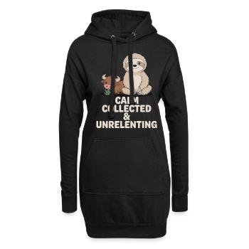 Signe du zodiaque Taureau Paresse : calme, recueilli et - Sweat-shirt à capuche long Femme - noir - Devant