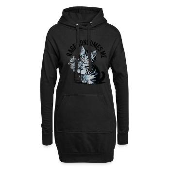 Rage Consumes Me Cat - Hoodie-Kleid - Schwarz - Vorne