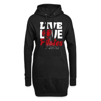 Pilates Live Love Pilates Passion - Sweat-shirt à capuche long Femme - noir - Devant