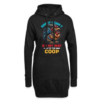 Poulets Poulets - Sweat-shirt à capuche long Femme - noir - Devant
