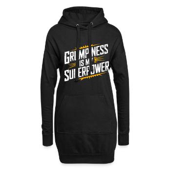 Grumpy Old Man Grumpy - Hoodie Dress - black - Front