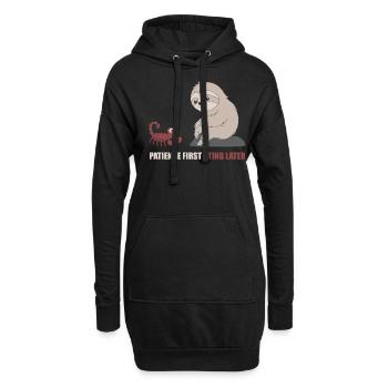 Skorpion Sternzeichen Faultier Geduld Zuerst - Hoodie-Kleid - Schwarz - Vorne