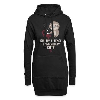Skorpion Sternzeichen Faultier: Ruhig Intensiv - Hoodie-Kleid - Schwarz - Vorne