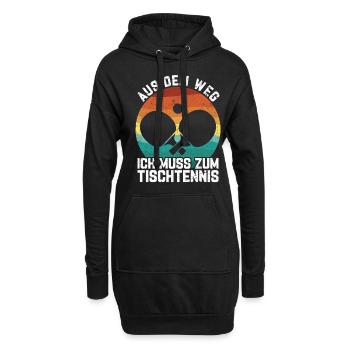 Aus Dem Weg Tischtennis - Hoodie-Kleid - Schwarz - Vorne