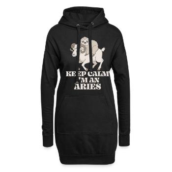 Restez calme Je suis un Soth du zodiaque Bélier - Sweat-shirt à capuche long Femme - noir - Devant