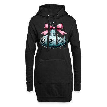 Coquette Bow Sous-marin Fête des Mères Pink Bow Mom - Sweat-shirt à capuche long Femme - noir - Devant
