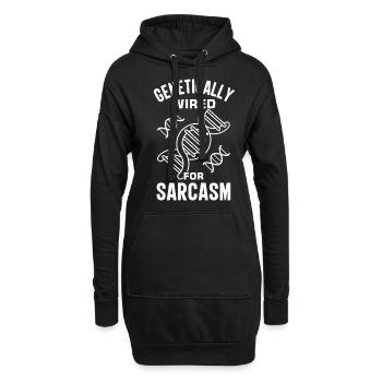 Test ADN génétique Crispr Microbiology - Sweat-shirt à capuche long Femme - noir - Devant