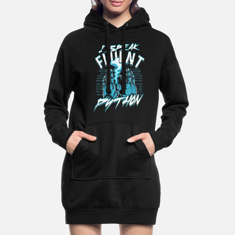 Informatiker Je parle couramment Python Sweat-shirt à capuche long Femme
