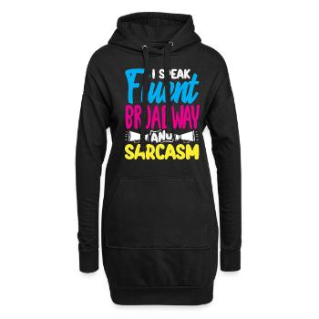 Amateur de comédie musicale : Je parle Broadway - Sweat-shirt à capuche long Femme - noir - Devant