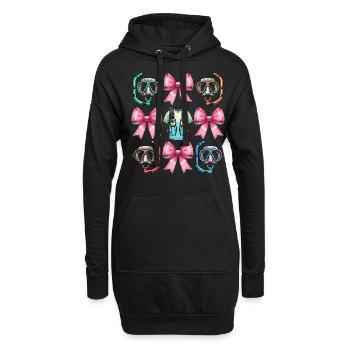 Coquette Bow Schnorcheln Schnorchel Mütter Tag - Hoodie-Kleid - Schwarz - Vorne