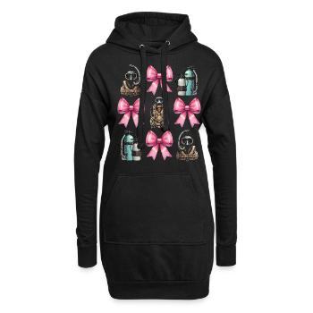 Coquette Bogen Tauchen Mama Taucher Schnorchel - Hoodie-Kleid - Schwarz - Vorne
