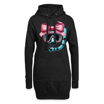 Coquette Bow Schnorcheln Schnorchel Mütter Tag - Hoodie-Kleid - Schwarz - Vorne