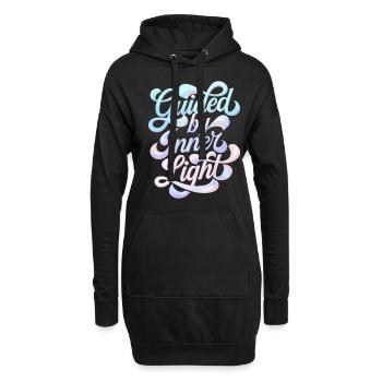Guidés par la lumière intérieure inspirant - Sweat-shirt à capuche long Femme - noir - Devant