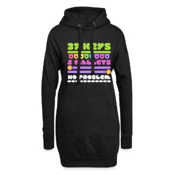 Vibraphone marimba 37 touches 2 maillets pas de problème - Sweat-shirt à capuche long Femme - noir - Devant