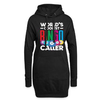 Bingo Spieler Weltbester Ansager - Hoodie-Kleid - Schwarz - Vorne