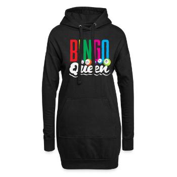 Bingo Queen Joueur Coloré - Sweat-shirt à capuche long Femme - noir - Devant