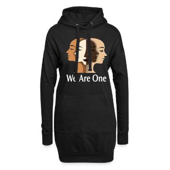 Nous sommes un Diversité Égalité Tolérance - Sweat-shirt à capuche long Femme - noir - Devant