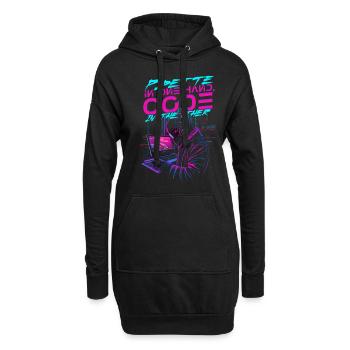 Bioinformatics Analyst - Hoodie-Kleid - Schwarz - Vorne