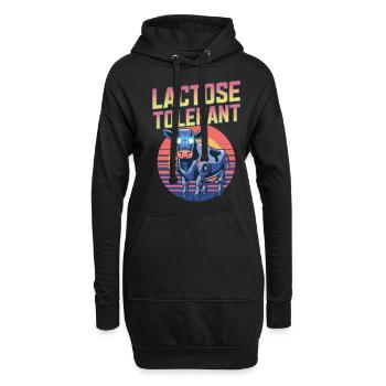 Vache laitière tolérante au lactose - Sweat-shirt à capuche long Femme - noir - Devant