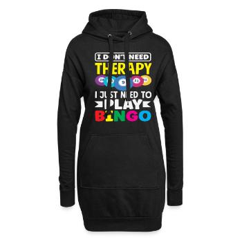 Bingo Player Therapy Not Necessary - Hoodie Dress - black - Front