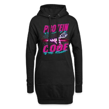 Analyste en bioinformatique - Sweat-shirt à capuche long Femme - noir - Devant