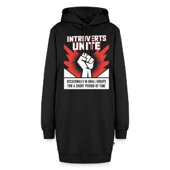 Introvertierte Vereinigen Sich - Hoodie-Kleid - Schwarz - Vorne