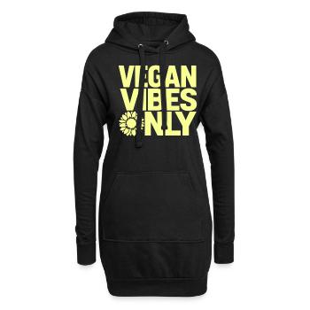 Vegan Vibes Uniquement pour les végétaliens et les végétariens - Sweat-shirt à capuche long Femme - noir - Devant
