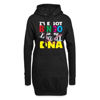 Les joueurs de bingo découvrent dans mon ADN - Sweat-shirt à capuche long Femme - noir - Devant