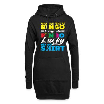 Joueurs de bingo Que se passe-t-il au bingo ? - Sweat-shirt à capuche long Femme - noir - Devant