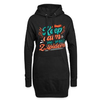 Infirmière psychiatrique - Sweat-shirt à capuche long Femme - noir - Devant