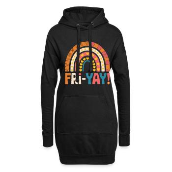Friyay Happy Freitag Fri Yay Lehrer - Hoodie-Kleid - Schwarz - Vorne
