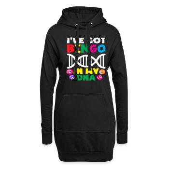 Les joueurs de bingo dans mon ADN - Sweat-shirt à capuche long Femme - noir - Devant