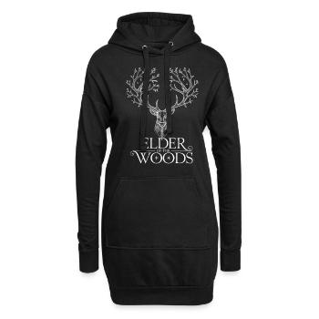 Elder Of The Woods Cerf Antler Design - Sweat-shirt à capuche long Femme - noir - Devant