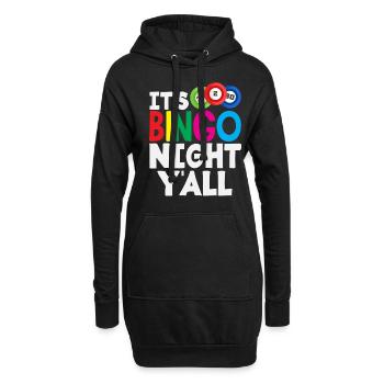 Joueur de bingo C’est la nuit du bingo - Sweat-shirt à capuche long Femme - noir - Devant