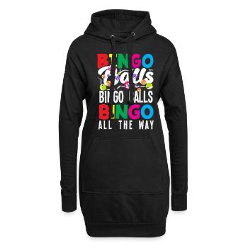 Bingo Player Boules de Bingo Tout Le Chemin - Sweat-shirt à capuche long Femme - noir - Devant
