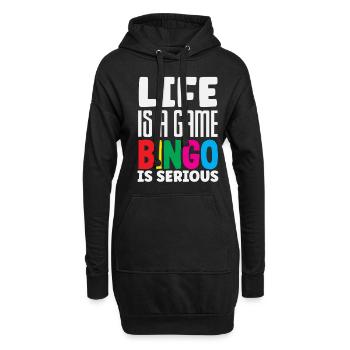 Le bingo est un jeu sérieux pour les fans - Sweat-shirt à capuche long Femme - noir - Devant