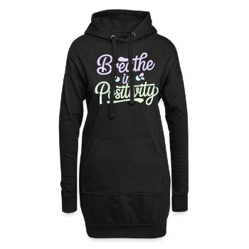 Atme Positivität Inspirierende Positivitätszitat - Hoodie Dress - black - Front