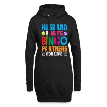 Bingo Partner Fürs Leben Ehepaar - Hoodie-Kleid - Schwarz - Vorne