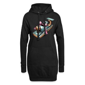 Coquette Bow Holzbearbeitung Holzarbeiter - Hoodie-Kleid - Schwarz - Vorne