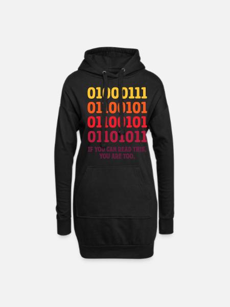 IT Geek, PC Zubehör Speichergeräte Evolution - Hoodie-Kleid - Schwarz