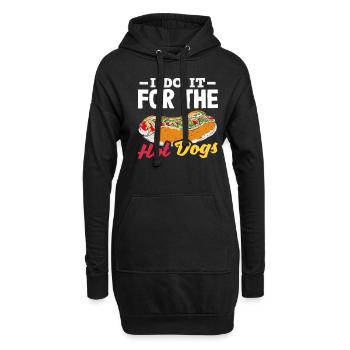 Je le fais pour les amateurs de hot-dogs - Sweat-shirt à capuche long Femme - noir - Devant