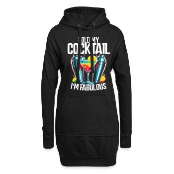 Barman Barman Hold My Cocktail Je suis Fabuleux - Sweat-shirt à capuche long Femme - noir - Devant