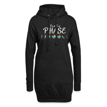 Sympa « Contre le racisme » - Sweat-shirt à capuche long Femme - noir - Devant